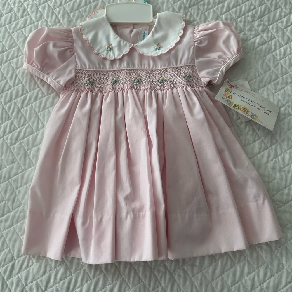 House of Hatten - Pink Smocked Dress